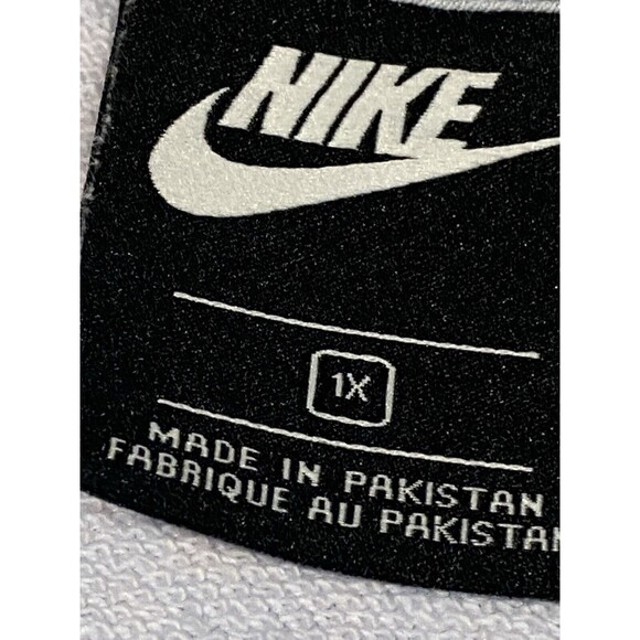 Women's Nike Big Logo Swoosh Check Cropped Sweatshirt Workout Sz 1X Cotton - Picture 6 of 10